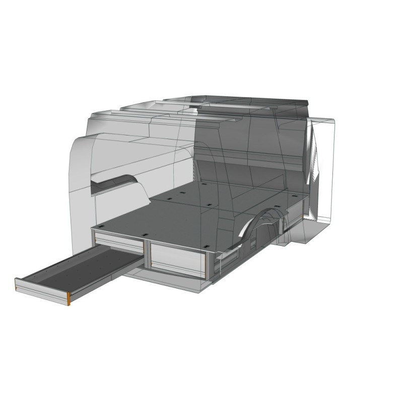 Unterflurmodul FLOOR UP mit 3 Schubladen