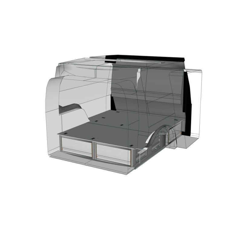 Unterflurmodul FLOOR UP mit 3 Schubladen