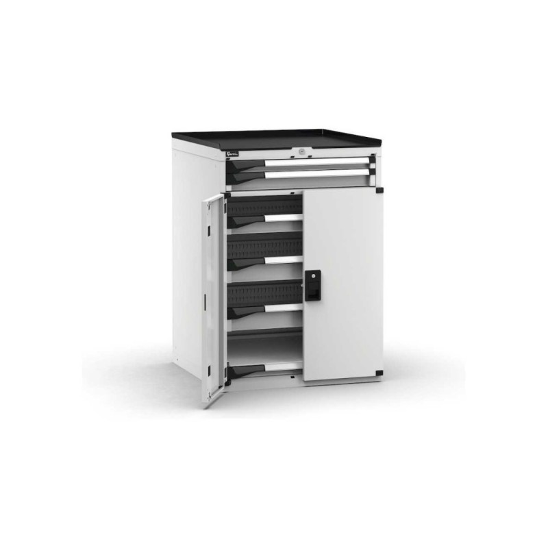 Schubladenschrank Master mit Tür + PVC Abdeckplatte 714x726x1022mm, 36x36 EH