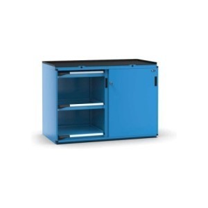 Doppelschrank Master mit Schiebetür + PVC Abdeckplatte 1428x726x1022mm, 36x36 EH