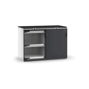 Doppelschrank Master mit Schiebetür + PVC Abdeckplatte 1428x726x1022mm, 36x36 EH