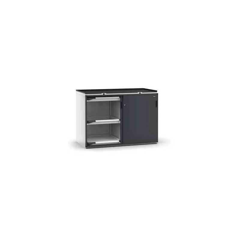 Doppelschrank Master mit Schiebetür + PVC Abdeckplatte 1428x726x1022mm, 36x36 EH