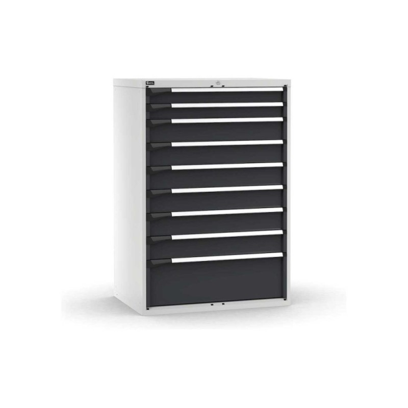 Armoire à tiroirs Master 1020x726x1500mm, 54x36 EH avec 9 tiroirs