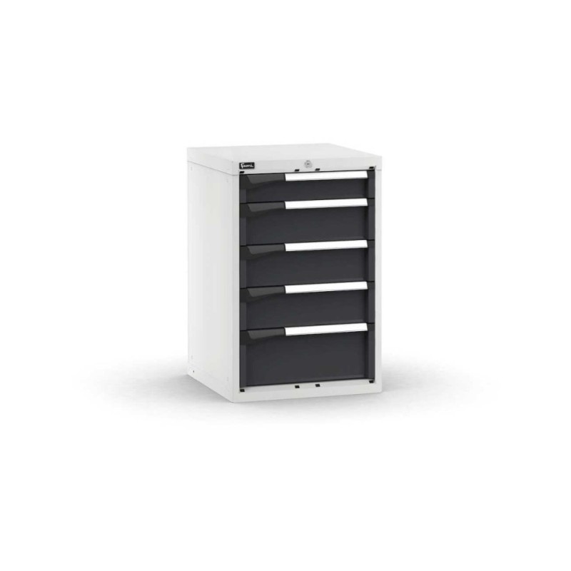 Schubladenschrank Master 561x573x850mm, 27x27 EH mit 5 Schubladen