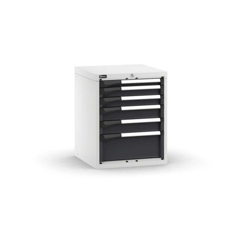 Schubladenschrank Master 561x573x700mm, 27x27 EH mit 6 Schubladen