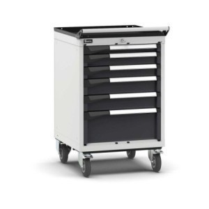 fahrbarer Schubladenschrank Master 561x573x922mm, 27x27 EH mit 6 Schubladen