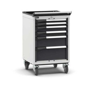 fahrbarer Schubladenschrank Master 561x573x922mm, 27x27 EH mit 6 Schubladen