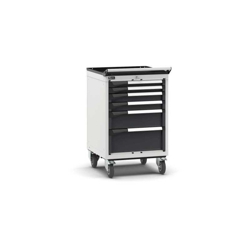 fahrbarer Schubladenschrank Master 561x573x922mm, 27x27 EH mit 6 Schubladen