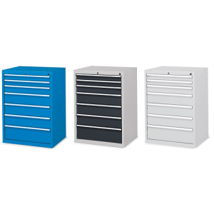 fahrbarer Schubladenschrank Master 561x573x822mm, 27x27 EH mit 4 Schubladen
