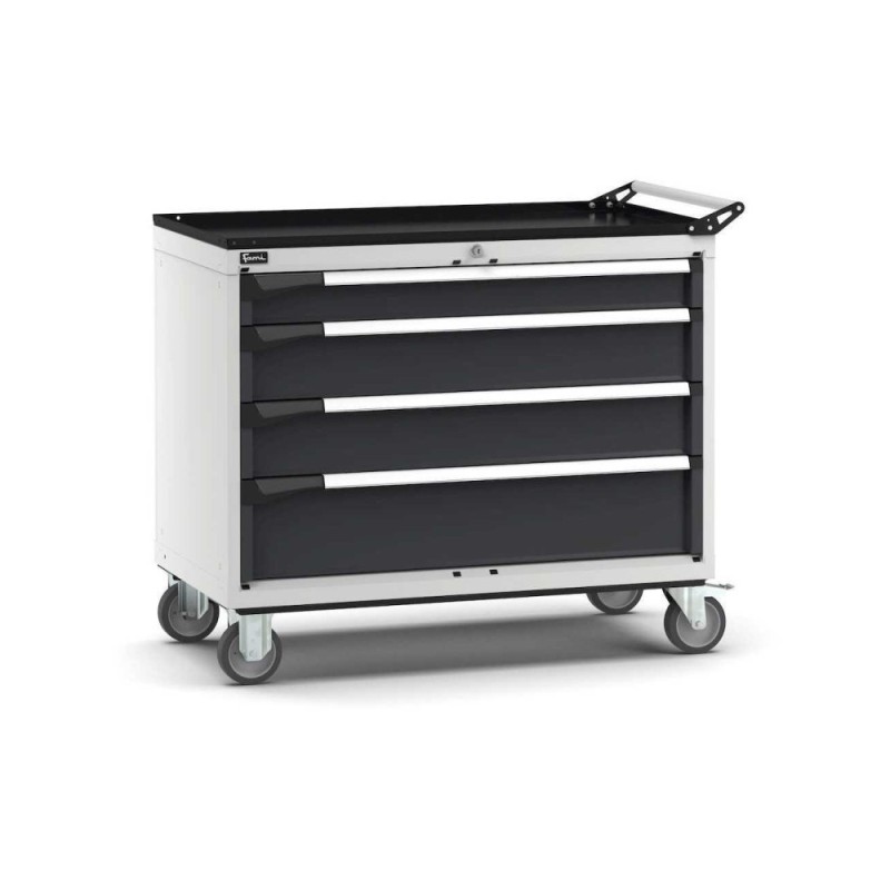 fahrbarer Schubladenschrank Master 1020x573x922mm, 54x27 EH mit 4 Schubladen