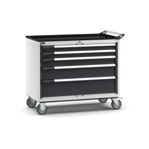 fahrbarer Schubladenschrank Master 1020x573x922mm, 54x27 EH mit 5 Schubladen
