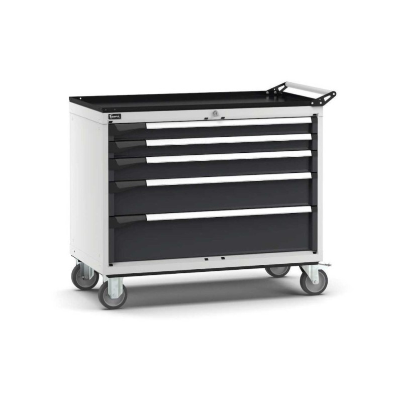 fahrbarer Schubladenschrank Master 1020x573x922mm, 54x27 EH mit 5 Schubladen