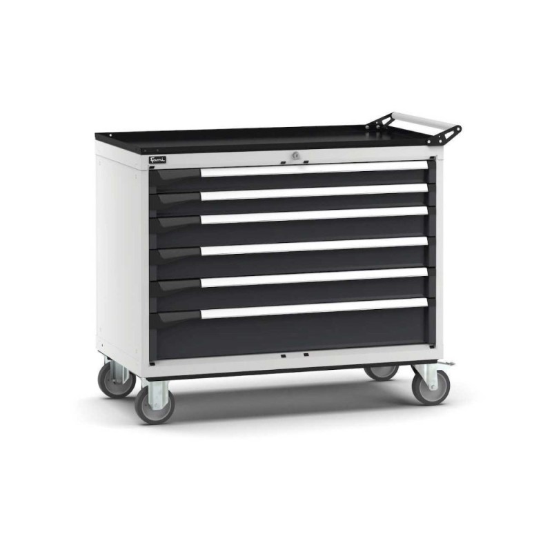 fahrbarer Schubladenschrank Master 1020x573x922mm, 54x27 EH mit 6 Schubladen