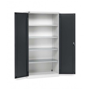 Armoire à portes battantes 1023x555x2000mm, 54x27 EH avec 4 étagères