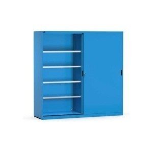 Schiebetürschrank 2040x600x2000mm, 54+54x27 EH mit 8 Fachböden