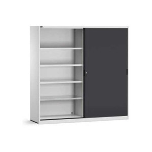 Armoire à portes coulissantes 2040x600x2000mm, 54+54x27 EH avec 8 étagères