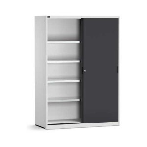 Armoire à portes coulissantes 1428x600x2000mm, 78x27 EH avec 4 étagères