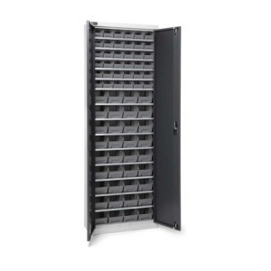 Behälterschrank mit 72x Sichtlagerkasten AIR 700x267x1996mm