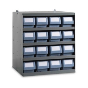 Étagère avec 16 bacs de rangement CLASSIC 496 x 400 x 546 mm