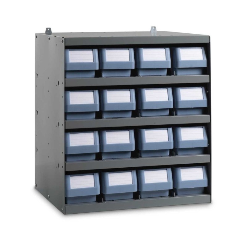 Étagère avec 16 bacs de rangement CLASSIC 496 x 400 x 546 mm