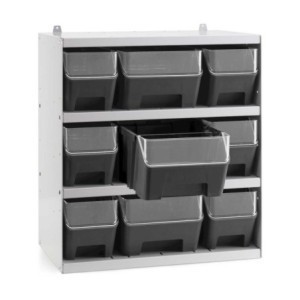 Étagère avec 9 bacs AIR 496x300x546mm