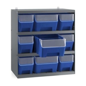 Étagère avec 9 bacs AIR 496x300x546mm