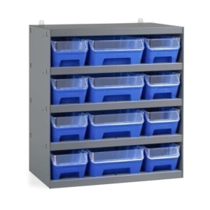 Étagère avec 12 bacs AIR 496x300x546mm