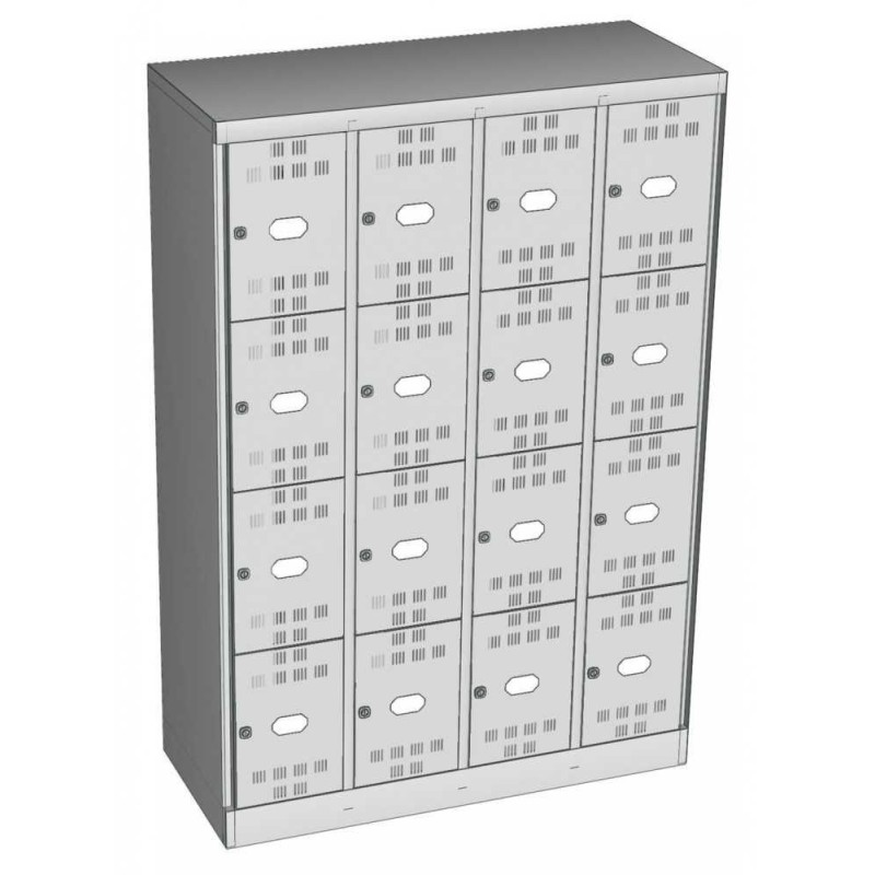 Armoire à casiers Largeur des casiers 300 mm, 16 casiers