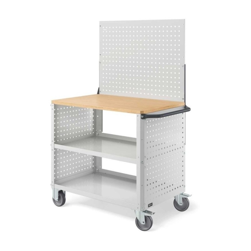 Chariot d'atelier 1030x633x1538mm, avec paroi arrière