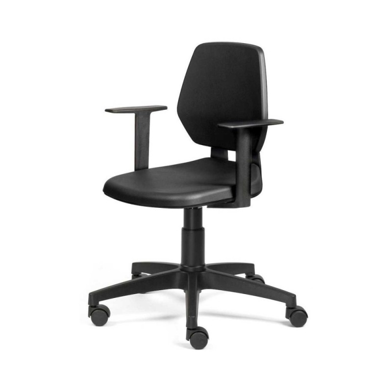 Chaise de travail avec roulettes et accoudoirs