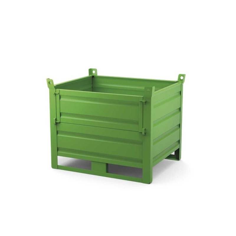 Metallbehälter mit Tür 1000x800x650+130+65mm, 1000kg