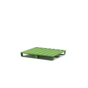 Palette en acier à 3 patins, 1200x800x120+35, capacité de charge 2000 kg
