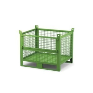 Gitterbehälter mit Tür 1200x800x800+130+65, 1000kg