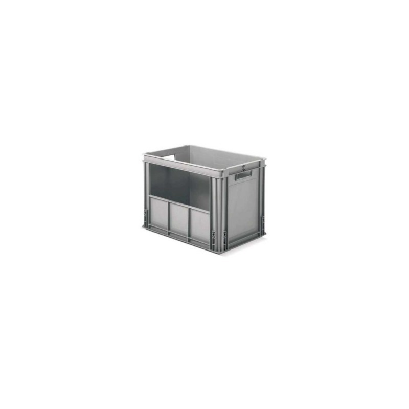 Euro Box 600x400x430mm, avec poignées et fenêtre sur le côté long