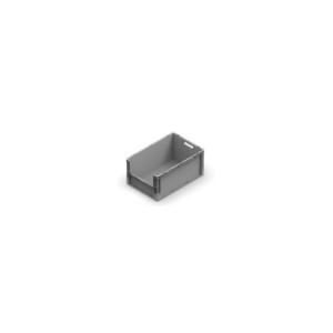 Bac plastique empilable Nexit 600x400x270mm, fenêtre sur petit côté