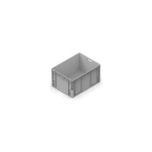 stapelbarer Kunststoffkasten Nexit 800x600x420mm, mit verstärktem Boden