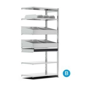 rayonnage d'extension pour petites pièces - 6 tablettes - 1028x521x2011 mm