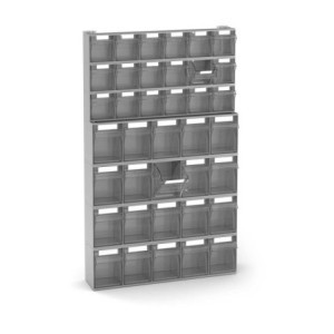 étagère murale avec 7x bacs basculants 600x157x1000 mm