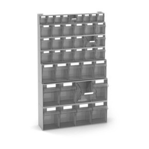 Wandregal mit 7x Klappkästen 600x190x1000mm