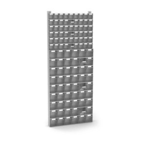étagère murale avec 15x bacs basculants 600x114x1500 mm