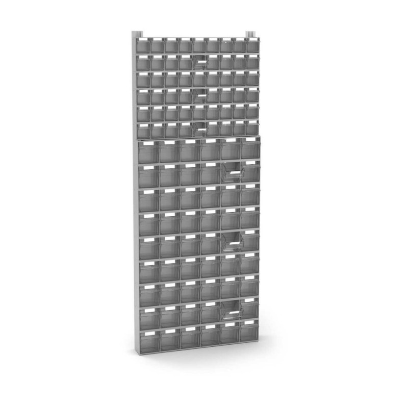 Wandregal mit 15x Klappkästen 600x114x1500mm