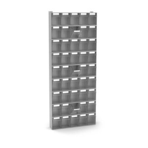 Wandregal mit 9x Klappkästen 600x157x1500mm