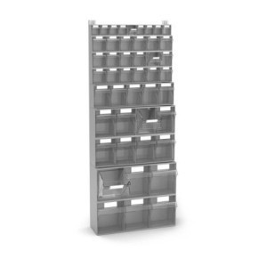 Wandregal mit 9x Klappkästen 600x225x1500mm