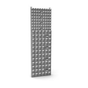 Wandregal mit 20x Klappkästen 600x114x2000mm