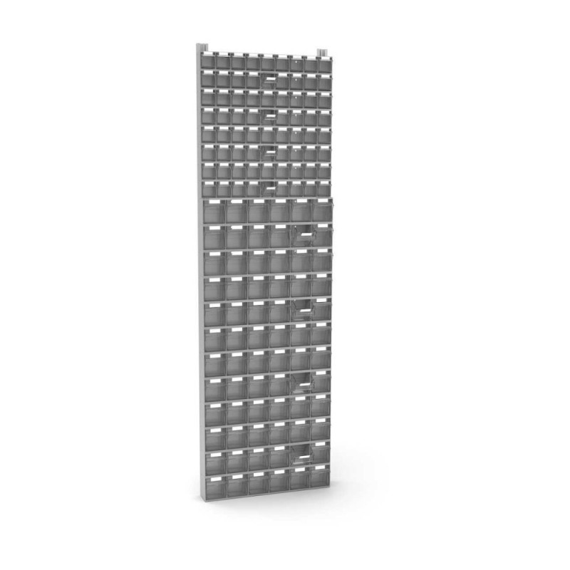 Wandregal mit 20x Klappkästen 600x114x2000mm
