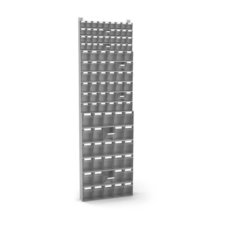 Wandregal mit 16x Klappkästen 600x157x2000mm