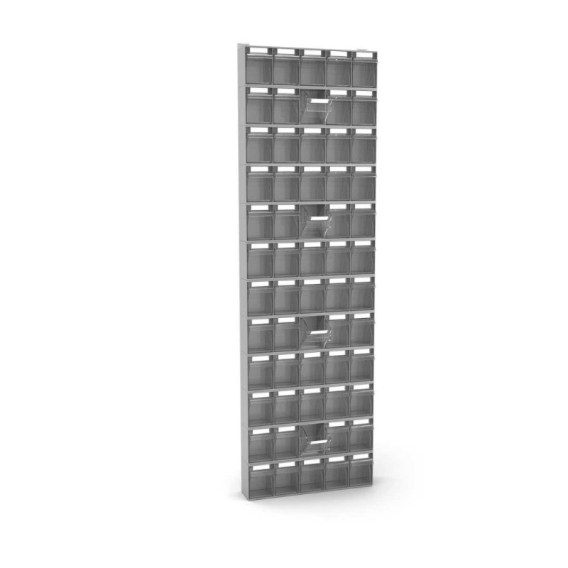 Wandregal mit 12x Klappkästen 600x157x2000mm