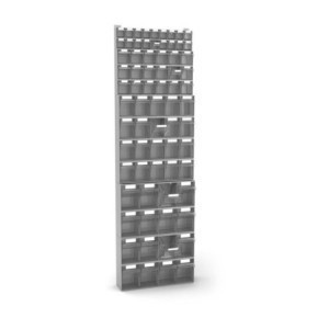 Wandregal mit 13x Klappkästen 600x190x2000mm