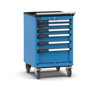 fahrbarer Schubladenschrank Master 561x573x922mm, 27x27 EH mit 6 Schubladen