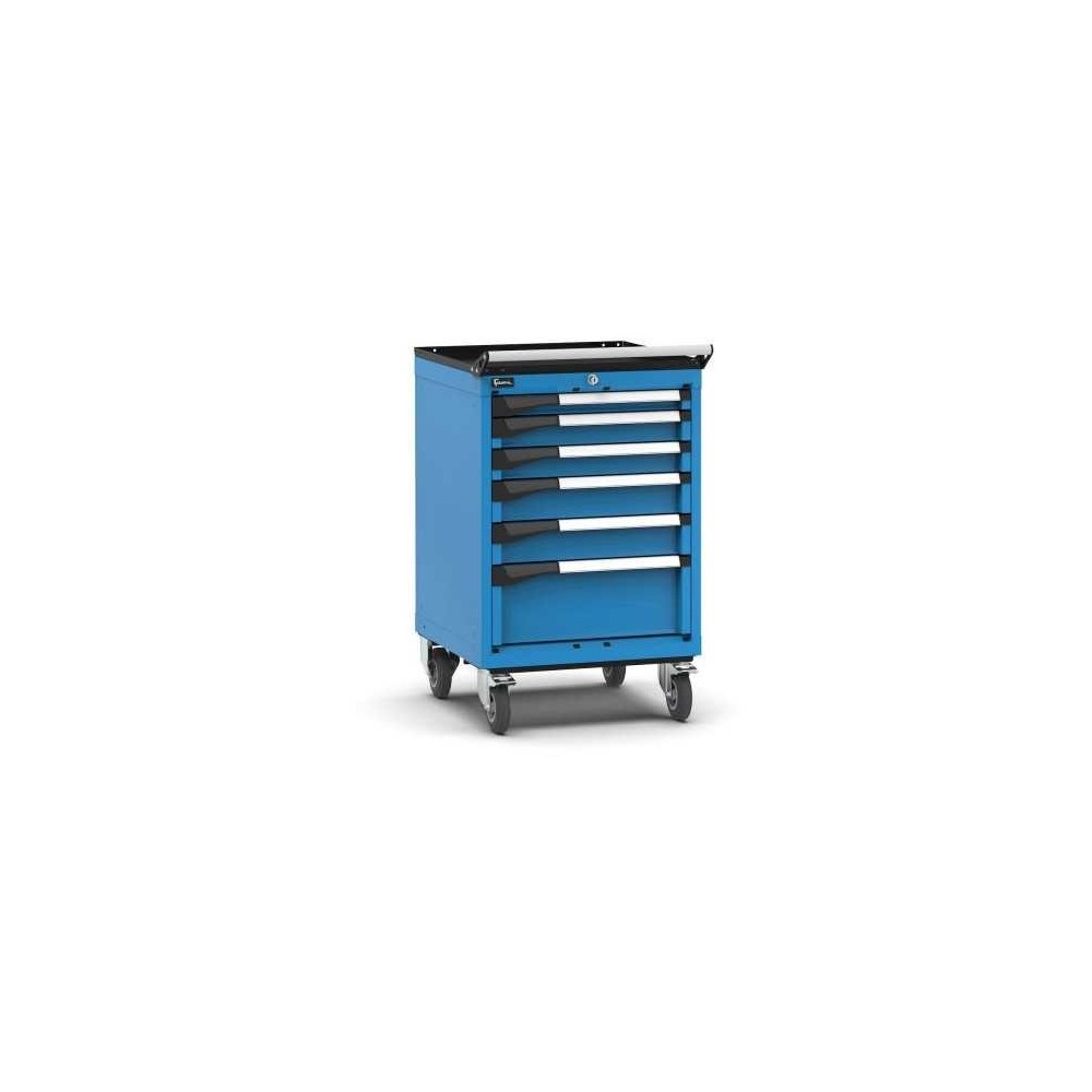 fahrbarer Schubladenschrank Master 561x573x922mm, 27x27 EH mit 6 Schubladen